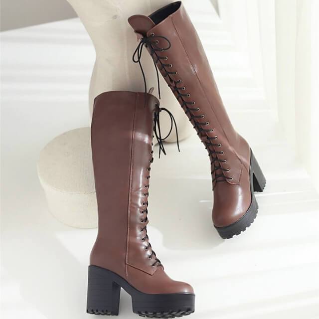 Victorian Black Lace Up Boots - Steampunk Boot