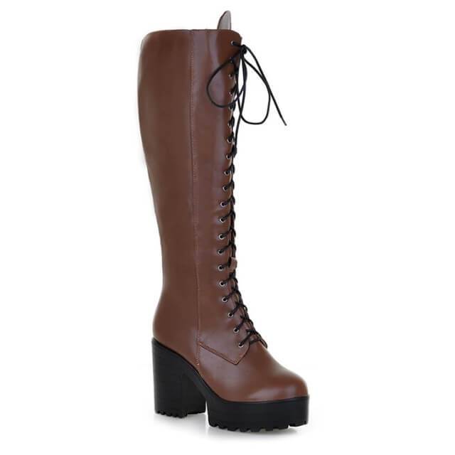 Victorian Black Lace Up Boots - Steampunk Boot