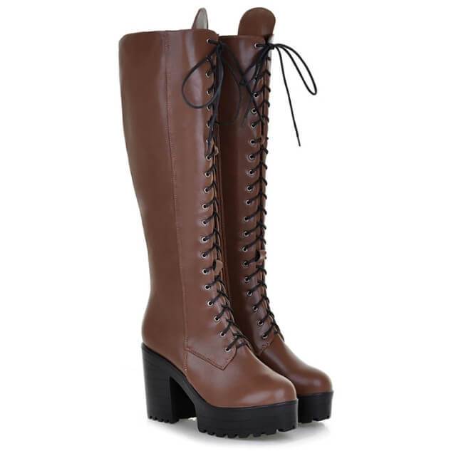 Victorian Black Lace Up Boots - Steampunk Boot