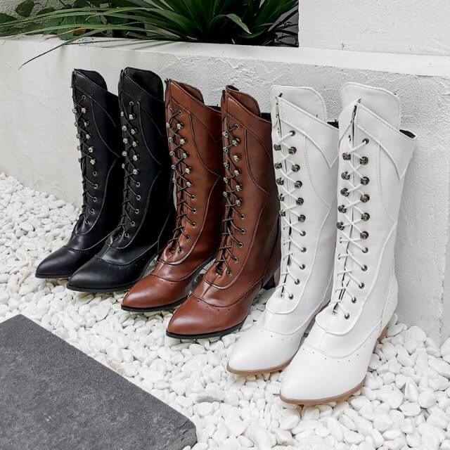 Victorian Heeled Boots - Steampunk Boot