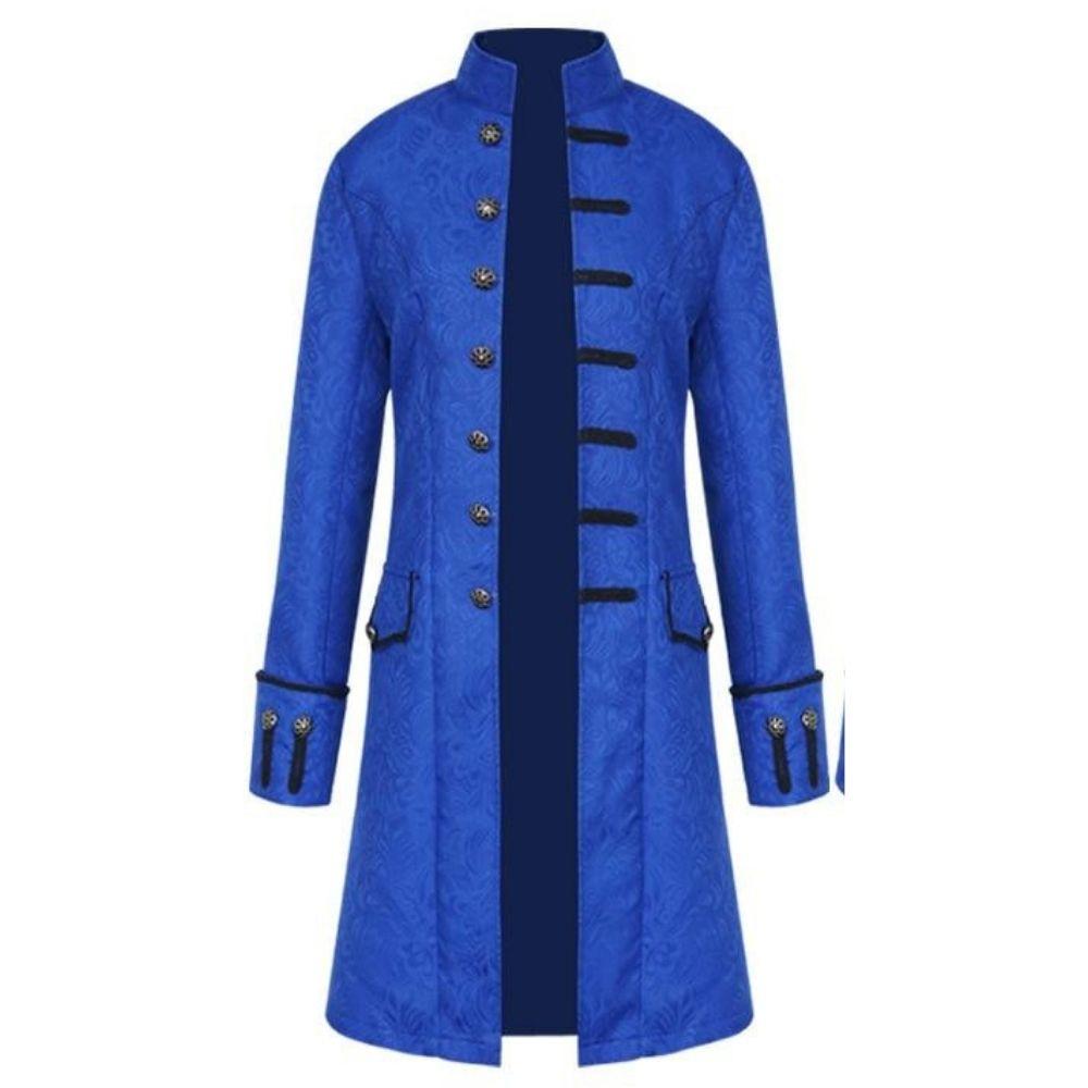 Victorian Male Trench Coat - Blue / S - Steampunk Coat