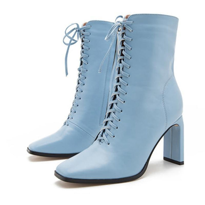 Victorian Witch Boots - Blue / 4 - Steampunk Boot