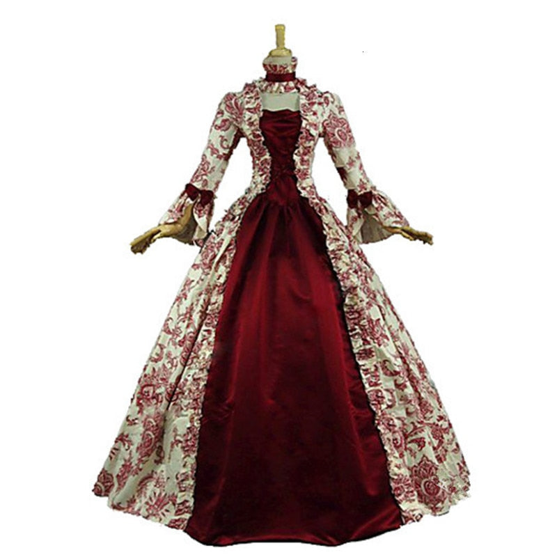Vintage Steampunk Dress Red / 2XL Vintage Steampunk Dress Red / 2XL