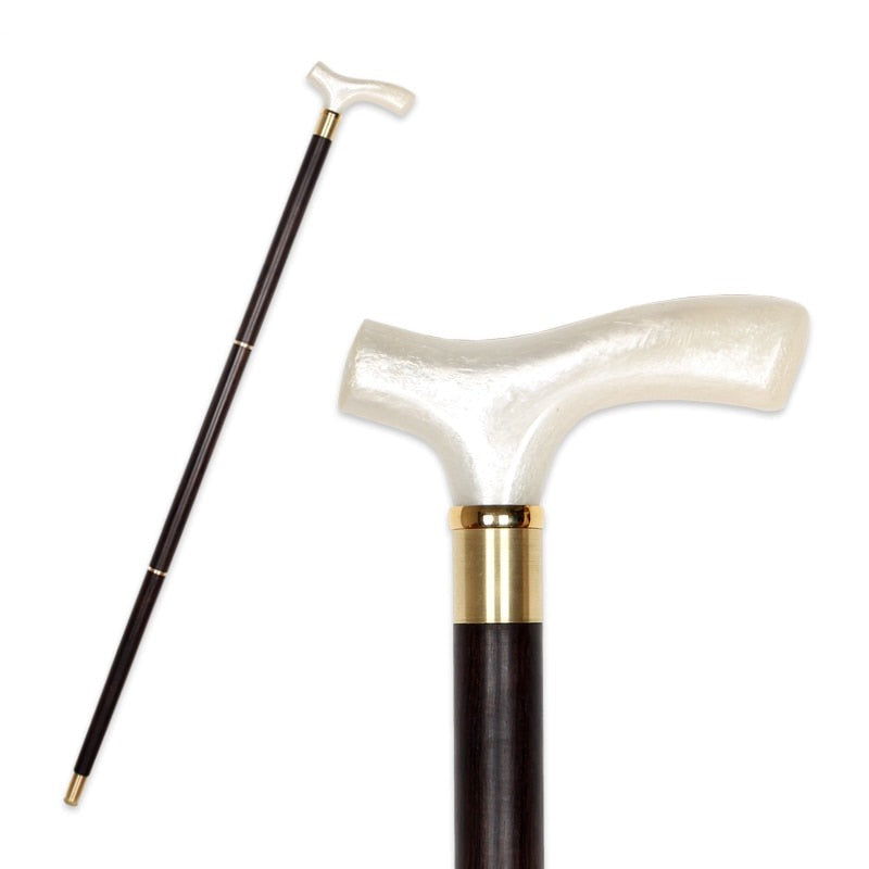 WHITE STEAMPUNK CANE - BLACK - CANE