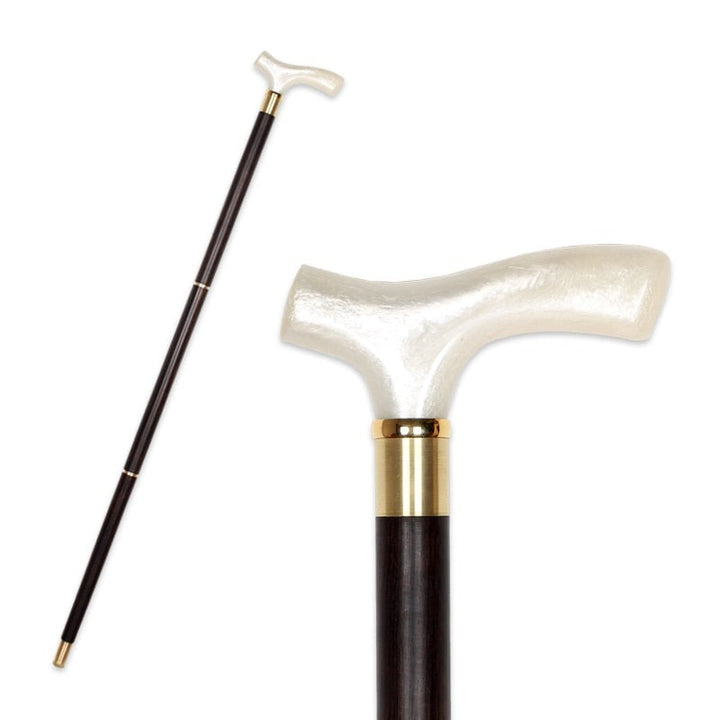 WHITE STEAMPUNK CANE - BLACK - CANE