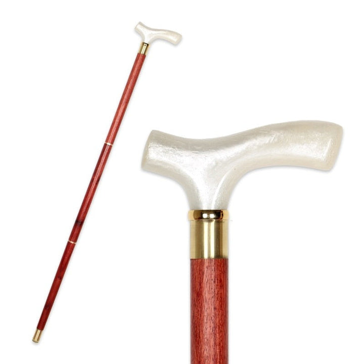WHITE STEAMPUNK CANE - RED - CANE